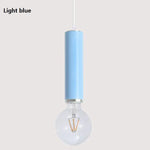 Design Led Tube Coloré Suspendu Bleu Ciel Luminaire Chambre