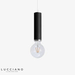 Design Led Tube Coloré Suspendu Noir Luminaire Chambre