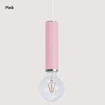 Design Led Tube Coloré Suspendu Rose Luminaire Chambre