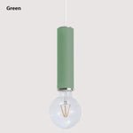 Design Led Tube Coloré Suspendu Vert Luminaire Chambre