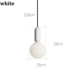 Design Moderne Suspension Tubes Colorés Blanc Luminaire Chambre