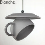 Design Moderne Tasse Céramique Colorée Luminaire Chambre