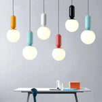 Design Suspension Boule Couleurs Macaron Luminaire Chambre