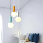 Design Suspension Boule Couleurs Macaron Luminaire Chambre