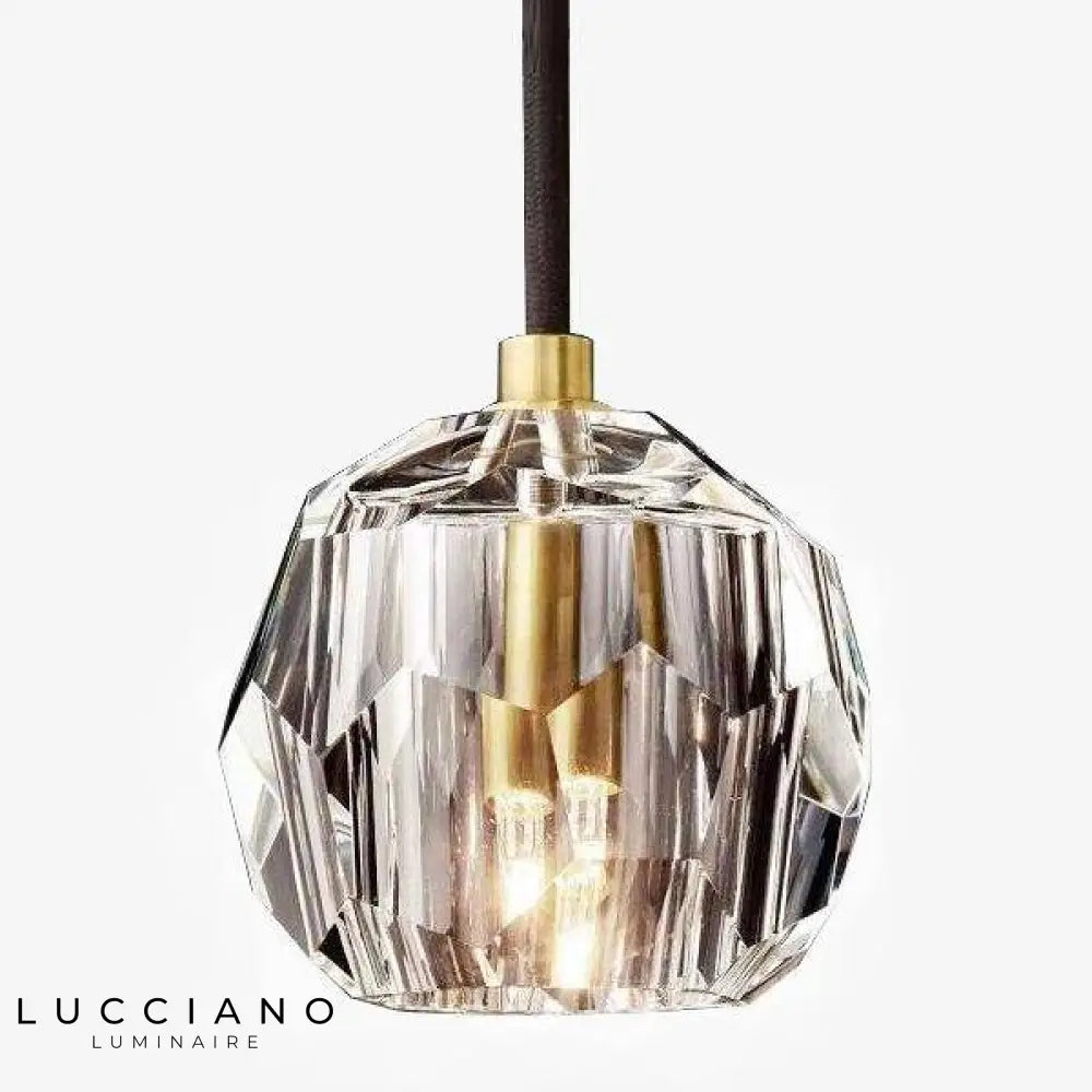 Design Suspension Boule Cristal Moderne Luminaire Chambre