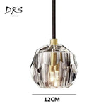 Design Suspension Boule Cristal Moderne Luminaire Chambre