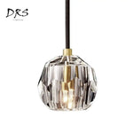 Design Suspension Boule Cristal Moderne Luminaire Chambre