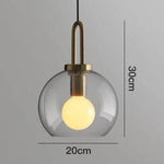 Design Suspension Boule En Verre A - 20Cm Luminaire Chambre