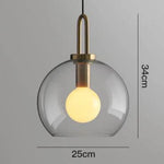 Design Suspension Boule En Verre A - 25Cm Luminaire Chambre