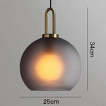 Design Suspension Boule En Verre C - 25Cm Luminaire Chambre