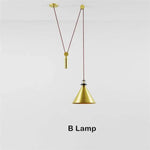 Design Suspension Multi-Lampes Pulley B Luminaire Chambre