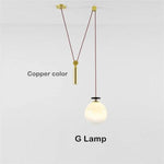 Design Suspension Multi-Lampes Pulley G Luminaire Chambre