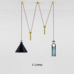 Design Suspension Multi-Lampes Pulley L Luminaire Chambre