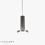 Design Suspension Tubulaire Et Disque Original Luminaire Chambre