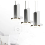 Design Suspension Tubulaire Et Disque Original Luminaire Chambre