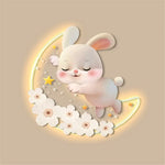 Dessin Animé Fraise Lapin Décorative Chambre Lumineuse Douce A / Diamètre 60Cm Applique Murale