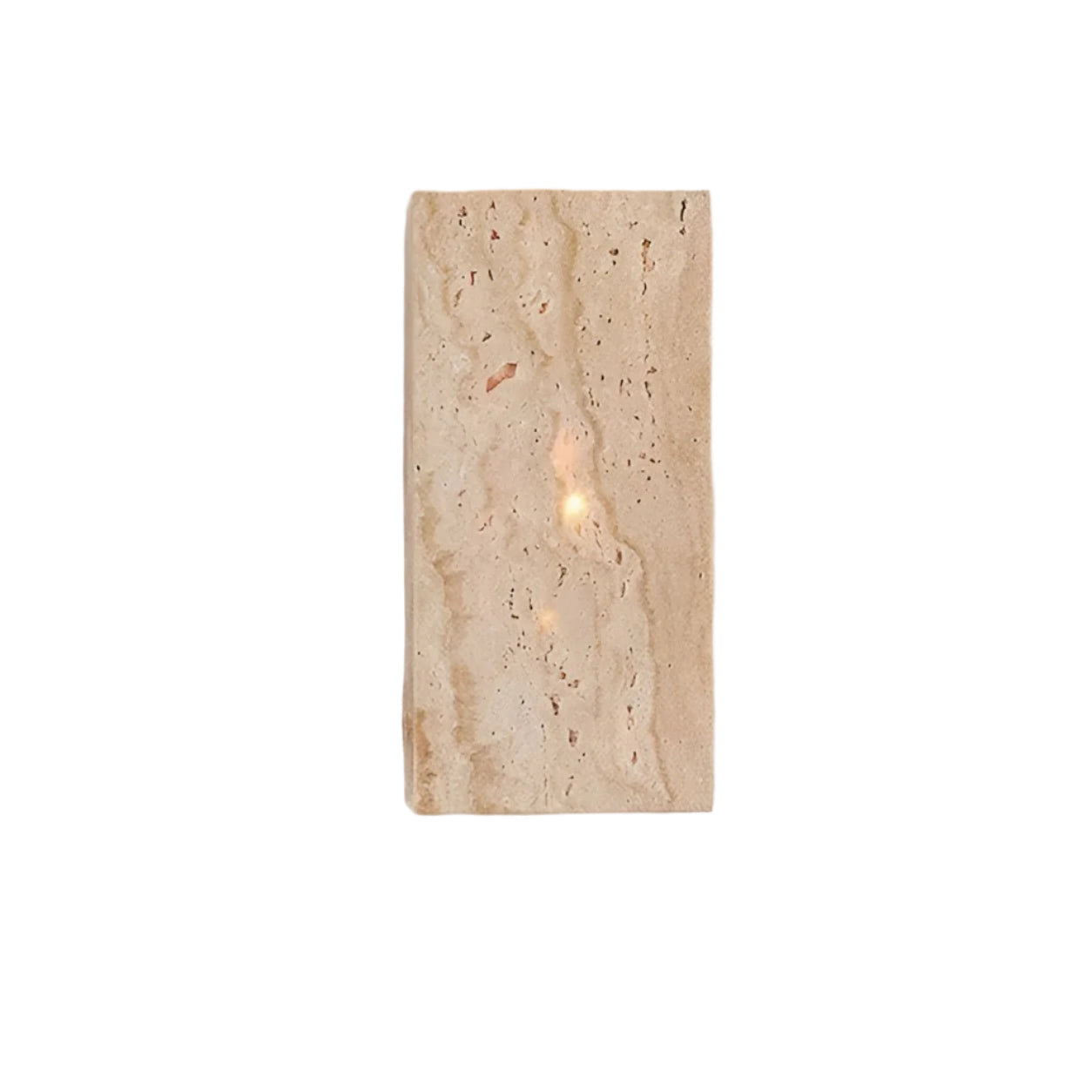 Applique extérieure carrée en travertin minimaliste LED une lumière