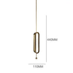 Élégant Lustre Led À Double Base Gold 11 X 44Cm Luminaire Chambre