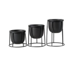 Ensemble De 3 Piédestaux Scandinaves Luminaire Doré