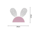 Fille Enfant Rose Lapin Lumineux Déco Chambre F / Blanc Froid (5 500-7 000 K). Applique Murale