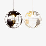 Globe Cage Suspension Design Luminaire Chambre