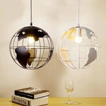 Globe Cage Suspension Design Luminaire Chambre