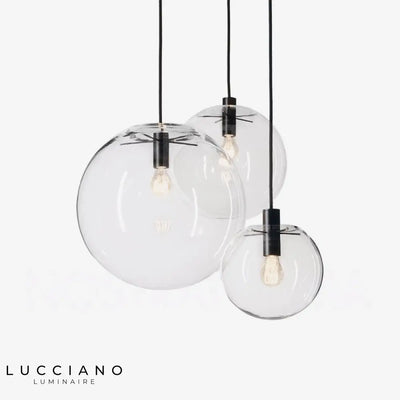 Chrome Glass Globe Pendant Lights
