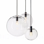 Globe En Verre Chromé Suspensions Luminaire Chambre