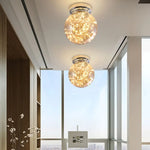 Globe En Verre Led Plafonnier Moderne Luminaire Chambre