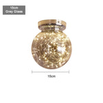 Globe En Verre Led Plafonnier Moderne Luminaire Chambre