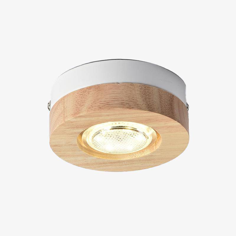 Spot LED en bois Botimi rond