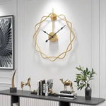 Horloge Étoiles Décalées Métal 50Cm Luminaire Doré