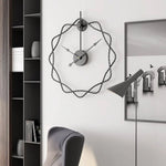 Horloge Étoiles Décalées Métal 50Cm Luminaire Doré