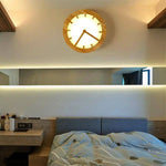 Horloge Led En Bois Plafonnier Luminaire Chambre