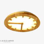 Horloge Led En Bois Plafonnier Luminaire Chambre