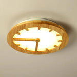 Horloge Led En Bois Plafonnier Luminaire Chambre