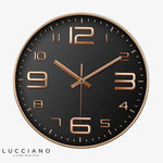 Horloge Murale Design Chiffres Colorés E Luminaire Doré