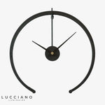 Horloge Murale Design Rond Bolt 50Cm Noir Luminaire Doré