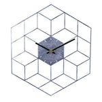 Horloge Murale Hexagonale Métal 40Cm Luminaire Doré