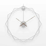 Horloge Murale Hexagone Métal Design C / 50Cm Luminaire Doré