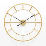 Horloge Murale Ronde Dorée 50Cm Nordic B Luminaire Doré