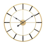 Horloge Murale Ronde Dorée 50Cm Nordic Luminaire Doré