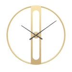 Horloge Ronde Métal Rétro 50Cm Garden Doré Luminaire Doré