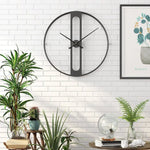 Horloge Ronde Métal Rétro 50Cm Garden Luminaire Doré