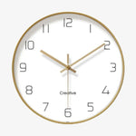 Horloge Ronde Murale Paro 30Cm Luminaire Doré