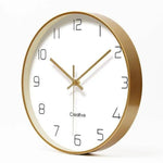 Horloge Ronde Murale Paro 30Cm Luminaire Doré