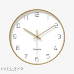 Horloge Ronde Murale Paro 30Cm Luminaire Doré