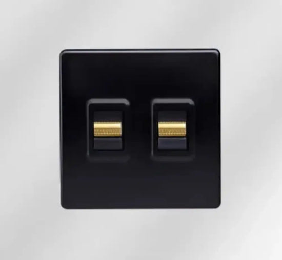 Interrupteur à bascule double - MXZZAND - Noyer - 250 V - 2 boutons Interrupteur à bascule double - MXZZAND - Noyer - 250 V - 2 boutons