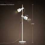 Lampadaire Design Ajustable Bois Épingles 2 Lampes - Chaude Luminaire Chambre