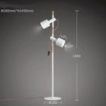 Lampadaire Design Ajustable Bois Épingles 2 Lampes - Froide Luminaire Chambre